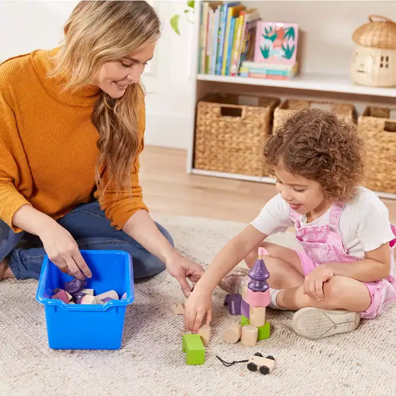 10-Cubby Mobile Storage Cabinet with Scoop Front Bins, Kids