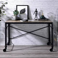 Bureau d'écriture industriel 47", chêne rustique et noir