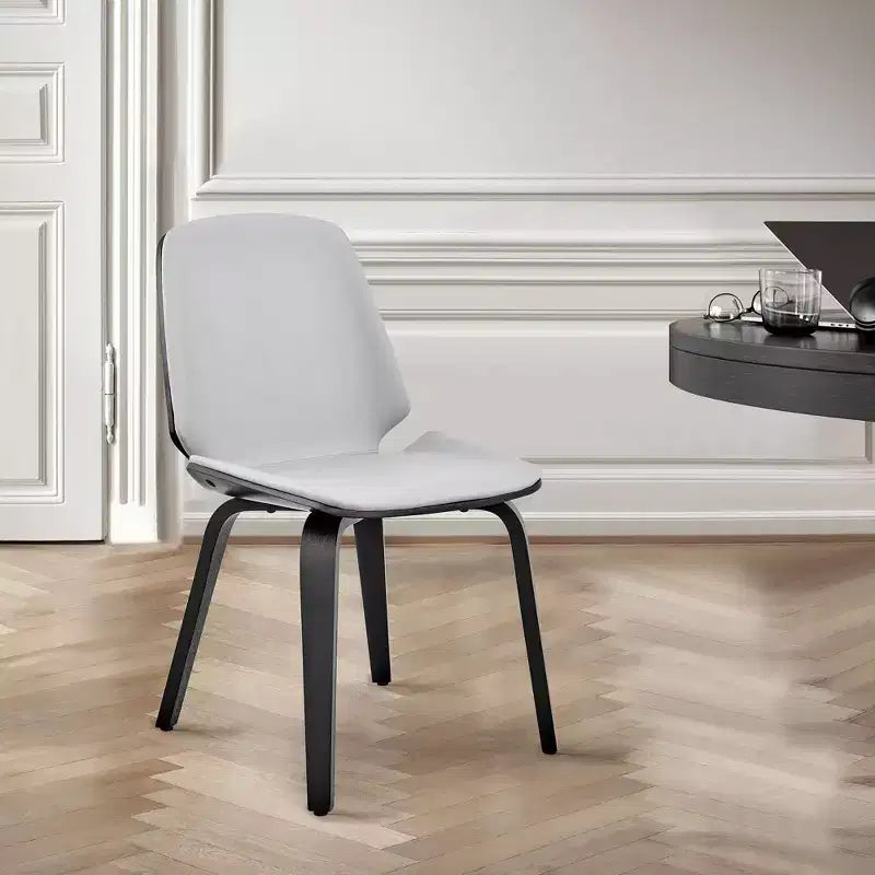 Chaise de salle à manger en similicuir, dossier haut