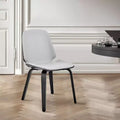 Chaise de salle à manger en similicuir, dossier haut