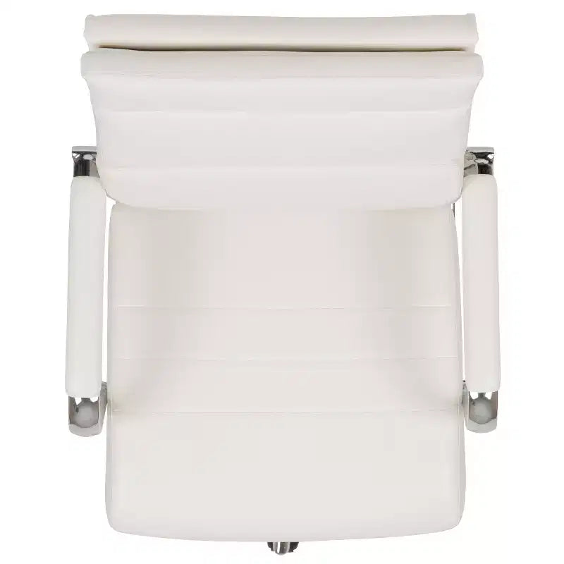 Fauteuil de bureau de direction ergonomique à haut dossier avec accoudoirs rembourrés en métal, pivotant à 360°
