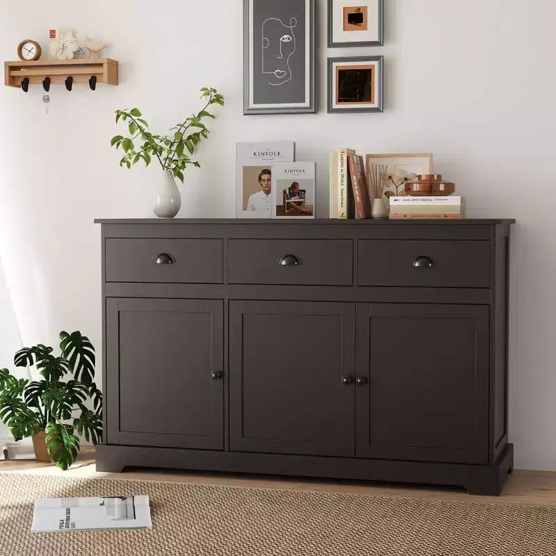 53.5" Buffet Sideboard with 3 Drawers and 2 Adjustable Shelves