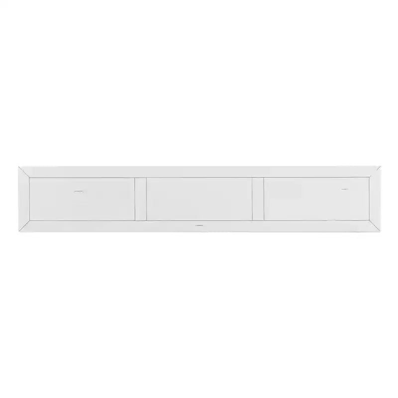 60" Rustic Console Table with 4 Drawers and Bottom Shelf, White