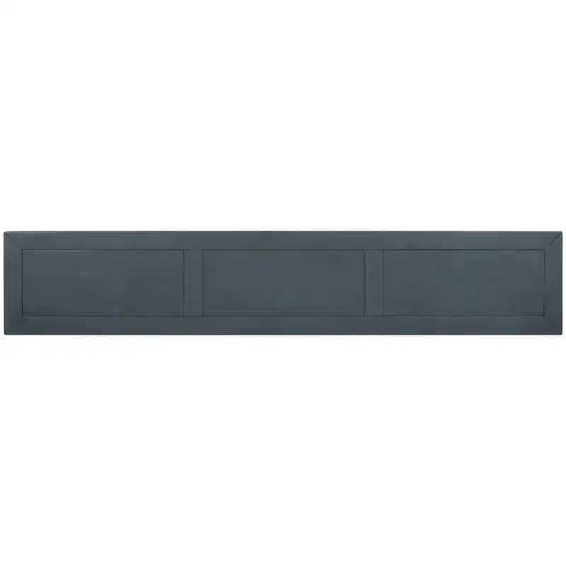 60" Rustic Console Table with 4 Drawers and Bottom Shelf, White